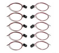 Lot de 5 modules de capteur de faisceau de coupure infrarouge, interrupteur photoélectrique CC 3-5 V avec réponse de 2 ms pour robotique Arduino, compteur de distance en plastique noir (20 x 10 x 8 mm