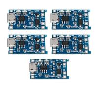 Lot de 5 modules de charge de batterie au lithium, USB 5 V 1 A, charge linéaire avec indicateur LED, charge complète de 4,2 V pour projets de bricolage