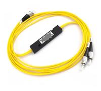Lot de 5 modules répartiteurs PLC à fibre optique 2 x 2 de type SC FC ST LC Pigtails Type Cassette FTTH Coupleur Jaune 2:2 (LC)
