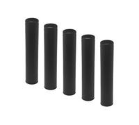 Lot de 5 MonMobilierDesign TDPI1000 Conduit double paroi isolé polycombustible longueur 100 cm Noir Ø175