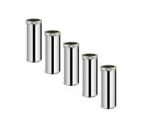 Lot de 5 MonMobilierDesign TDPS500 Conduit double paroi isolé pour poêle à bois longueur 50 cm Ø200