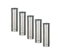Lot de 5 MonMobilierDesign TI500 Conduit simple paroi pour bois fioul longueur 50 cm Ø120