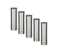 Lot de 5 MonMobilierDesign TI500 Conduit simple paroi pour bois fioul longueur 50 cm Ø175