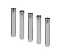 Lot de 5 MonMobilierDesign TIG1000 Conduit simple paroi étanche polycombustible longueur 100 cm Ø180 Inox