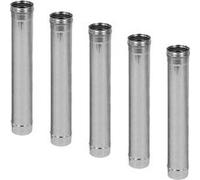 Lot de 5 MonMobilierDesign TIG1000 Conduit simple paroi étanche polycombustible longueur 100 cm Ø180 Inox