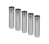 Lot de 5 MonMobilierDesign TIG500 Conduit simple paroi étanche polycombustible longueur 50 cm Ø80 Inox G