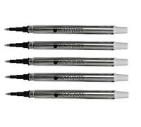 Lot de 5 - Monteverde recharge pour stylo roller Style Classique Pour s'adapter au Sheaffer Prelude, Crest et Legacy Heritage Rollers, fine point, souple, rouleau (emballage en vrac) noir