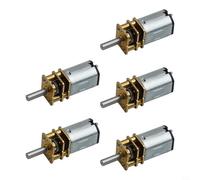 Lot de 5 moteurs réducteurs de vitesse GA12-N20 DC 12 V, taille mini en métal, diamètre 12 mm x longueur 26 mm avec arbre de 3 mm x 10 mm, plusieurs options de vitesse 140 tr/min ou 1400 tr/min, usure