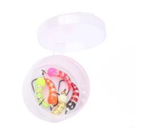 Lot de 5 mouches de pêche en cuivre au design réaliste | Effet fluorescent, attire les poissons dans des conditions de faible luminosité, hameçons barbelés, maintien sûr