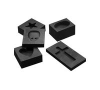 Lot de 5 moules à lingots de Moulage en Graphite, for raffiner Les déchets, for Fondre l'or, l'argent, Le métal, l'aluminium, Le cuivre, Le Laiton et Le Zinc