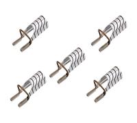 Lot de 5 moules à ongles en métal pour la sculpture Gel Polonais Ergonomique Ongles Art Accessoires Manucure ergonomique pour salon et maison Construction française Formes d'ongles