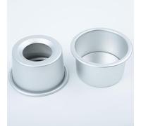 Lot de 5 moules à pudding réutilisables en aluminium pour cupcakes, brownies, soufflés, gelées, muffins, chocolat