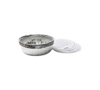 Omnia Profumi – Lot de 5 moules en aluminium ronds avec couvercles pour four