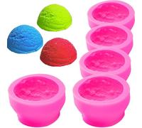 Lot de 5 moules en silicone 3D en forme de boule de TuNan pour cire fondue, bougie, savon, gâteau, décoration d'anniversaire et de mariage