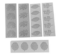 Lot de 5 moules en silicone en forme de dentelle Gâteau Gaufrage Tapis Fondant Gâteau Sucre Décoration Artisanat Outils Fleurs Motif Moules