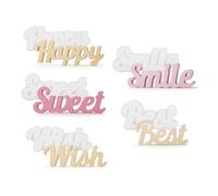 Lot de 5 moules en silicone en forme de lettre pour fondant en résine époxy, plâtre, chocolat