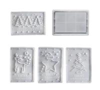 Lot de 5 moules en silicone pour décoration de maison et création en studio avec une excellente flexibilité et qualité alimentaire