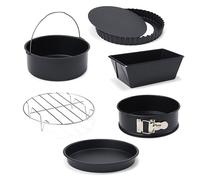 Lot de 5 moules et 1 grille pour friteuse à air chaud Patisse