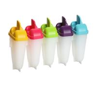 Fackelmann 49195 Lot de 5 moules pour esquimaux, moules pour glaces à l'eau, moule à glace à l'eau maison, moule à glace, Plastique, 11,5 x 5 cm