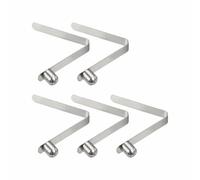 Lot de 5 mousquetons à bouton simple 6 x 8 mm avec perle massive pour kayak pagaie tente