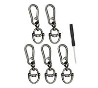 Lot de 5 mousquetons amovibles en alliage de zinc en forme de fer à cheval pour une organisation sécurisée, porte-clés en U amovible