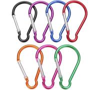 Lot de 5 mousquetons en aluminium de 10,2 cm - Grand mousqueton à ressort pour porte-clés en plein air - Idéal pour les porte-clés et l'organisation du matériel