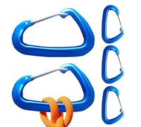 Lot de 5 mousquetons en forme de D pour clés - Boucle en D - Pour la randonnée, l'escalade, le camping, les voyages, le sac à dos, les bagages, la salle de sport, le garage