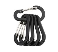 Lot de 5 mousquetons robustes pour la gym, le camping, la randonnée, l'extérieur, petits mousquetons pour harnais de laisse