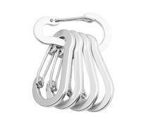 Lot de 5 mousquetons robustes pour la gym, le camping, la randonnée, l'extérieur, petits mousquetons pour harnais de laisse