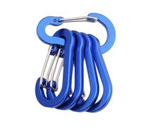 Lot de 5 mousquetons robustes pour la gym, le camping, la randonnée, l'extérieur, petits mousquetons pour harnais de laisse