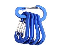 Lot de 5 mousquetons robustes pour la salle de gym, le camping, la randonnée, les activités en plein air, les petits pour la sangle de laisse