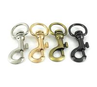 Lot de 5 mousquetons rotatifs avec fermoir mousqueton pour cuir, sac à main, sangle, ceinture, porte-clés, grande taille, 23,5 x 79 mm