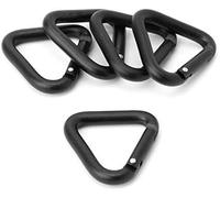 Lot de 5 mousquetons triangulaires for Camping, randonnée, Porte-clés, Mousqueton, Petits mousquetons(Black)