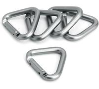 Lot de 5 mousquetons triangulaires for Camping, randonnée, Porte-clés, Mousqueton, Petits mousquetons(Gray)