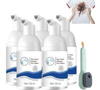 Lot de 5 nettoyants en mousse sèche pour vêtements, vêtements en spray, agent de nettoyage à sec pour tissus, duvets, manteaux