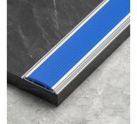Lot de 5 Nez de Marche, Protection de Bord de Marche en Aluminium, Antidérapants, Faciles à Installer - Intérieur/Extérieur(Blue,4.5 * 100cm)