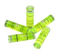 Lot de 5 niveaux à bulle cylindriques - 0,95 x 3,4 cm - Ensemble d'accessoires de niveau avec construction PMMA + ABS, petit outil de mesure de nivellement, usure portable, niveau à bulle pour