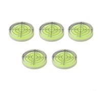 Lot de 5 niveaux à bulle ronds en acrylique 32 mm pour niveau à bulle 32 mm | Design circulaire rond, 32 mm de diamètre, s'adapte à différents supports, visibilité claire, pour une construction durable