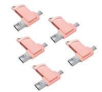 Lot de 5 Nouvelle clé USB de 16 Go de Type c Clé USB 3.0 Clé USB 3.0 3.0 Compatible OTG 3 en 1 Compatible avec Les appareils PC/Nouveau Mac/et Android (Type-C)