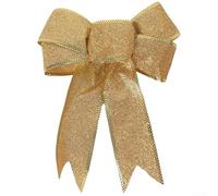 Lot de 5 nœuds décoratifs élégants pour créer une atmosphère joyeuse de Noël (doré)