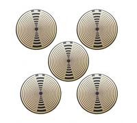 Lot de 5 oscillateurs Lakhovsky MWO à disque multi-ondes de 3 cm, bobine de cuivre, énergie de l'eau et équilibrage harmonique, noir et doré