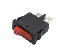 Lot de 5 ou 10 mini interrupteurs à bascule plats et fins KCD1-110, marche/arrêt, 2 broches, rouge et noir, 9,5 x 21 mm, petit interrupteur for instrument, 6 A/250 V, 10 A/125 V AC(50R,5PCS)