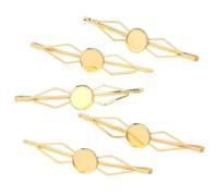 Lot de 5 ou 10 plateaux à épingles à cheveux en métal, base intérieure ronde de 12 ou 20 mm, for cabochon, camée, for la fabrication de bijoux DIY(Color-18)