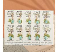 Lot de 5 ou 10 porte-clés tortues bleues et vertes, avec cartes illustrées, breloques décoratives, accessoires mignons, idées cadeaux, porte-clés résistants, pour les amoureux des animaux, cadeaux à l