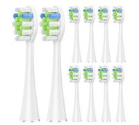 Lot de 5 ou 10 têtes brosse rechange, compatibles avec les brosses à dents électriques AquaSonic Black Series, Vibe, Pro et Duo(10 pcs WT)