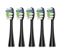 Lot de 5 ou 10 têtes brosse rechange, compatibles avec les brosses à dents électriques AquaSonic Black Series, Vibe, Pro et Duo(5 pcs BK)