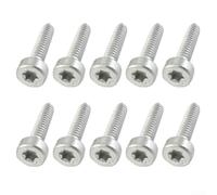 Lot de 5 ou 10 vis autotaraudeuses à tête bombée D5 x 18 mm, pour pièces et accessoires de tronçonneuse, installation sans pré-perçage, fixation sécurisée pour l'entretien du matériel (10 pièces)