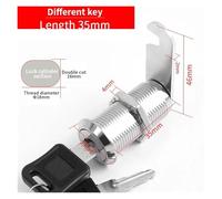 Lot de 5 ou 20 serrures sécurité à cylindre métallique for armoire, casier, serrure came avec clés, for boîte aux lettres, tiroir, 16 mm/20 mm/25 mm/30 mm(Style 05,5Sets)