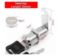 Lot de 5 ou 20 serrures sécurité à cylindre métallique for armoire, casier, serrure came avec clés, for boîte aux lettres, tiroir, 16 mm/20 mm/25 mm/30 mm(Style 13,20Sets)