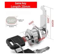 Lot de 5 ou 20 serrures sécurité à cylindre métallique for armoire, casier, serrure came avec clés, for boîte aux lettres, tiroir, 16 mm/20 mm/25 mm/30 mm(Style 10,5Sets)